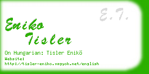 eniko tisler business card