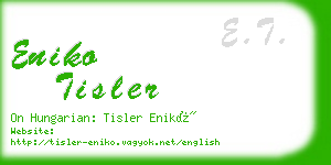 eniko tisler business card